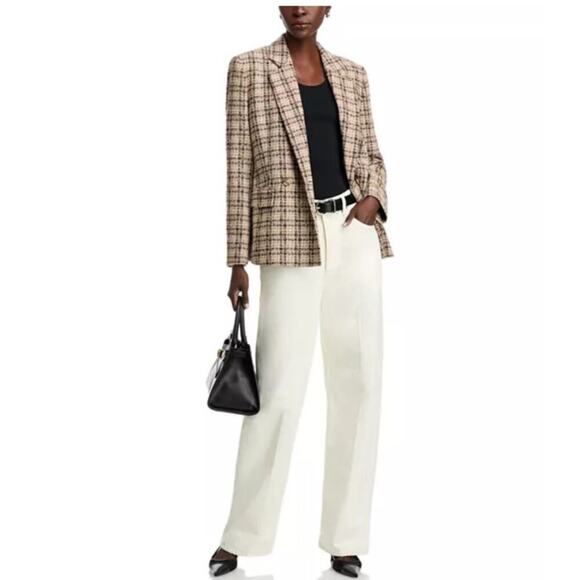 NWT Boss Janka Double Breasted Blazer tweed marshland Green Tartan size 2 - Picture 1 of 15